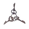 Cast Iron Skeleton Keys On A Ring Victorian Antique Style