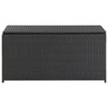SKM Patio Storage Box Poly Rattan 39.3"x19.6"x19.6" Black,Black (Weight 18.3KG)