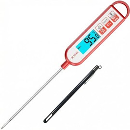 GLVSAE Termómetro digital para carne, lecturas instantáneas en 1-2 segundos, termómetro de alimentos con sonda extendida, impermeable para cocinar, ha