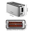 Mecity 4 Slice Toaster, Long Slot Toaster With Countdown Timer,