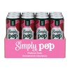 Simply POP Prebiotic Soda Strawberry Cans, 12 fl oz, 12