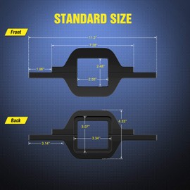 Nilight Tow Hitch Bracket 2" Universal Mounting Kit Reverse Road LED Work Light for Truck SUV Trailer RV