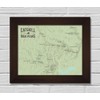 Catskill High Peaks Map 11x14 Print (Sage | Walnut Frame)