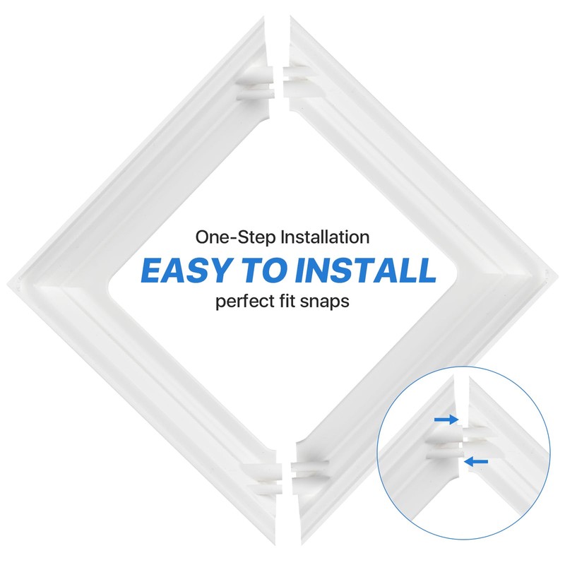 Aemygo 8 Pcs Vinyl Post Skirt, 4 Inch Split Style