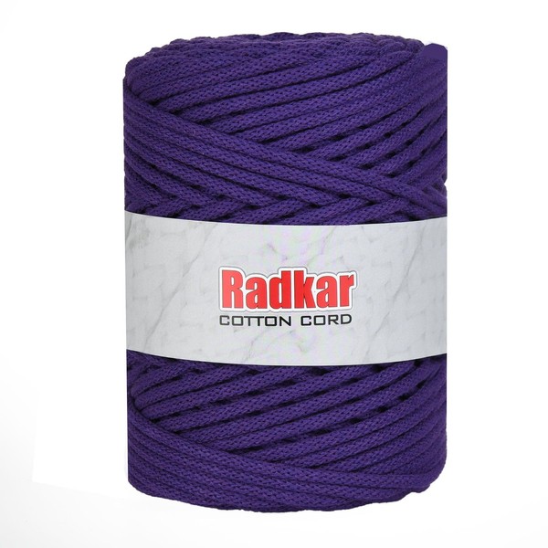Radkar Premium Braided Macrame Cotton Cord 5mm Rope - 108yds/324ft/100m