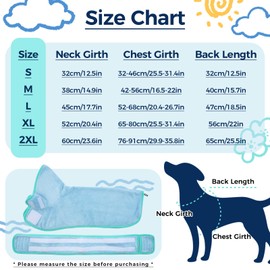 MHaustlie Dog Bathrobe, Adjustable Dog Towel with Velcro Closure, Absorbent Dog Bathrobe for Medium Dogs, Warm Dog Dryer after Bathing or Swimming (Blue, L)
