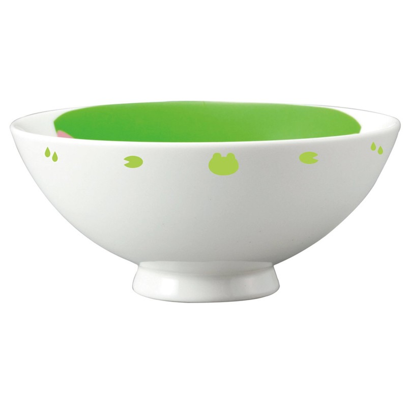 サンアート かわいい食器 「 どうぶつシリーズ 」 カエル 茶碗 直径12cm 白 SAN2659-1