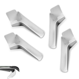 Titgoes 4 PCS RV Rain Gutter Nozzles, Left and Right Rain Guttering Spout, RV Exterior Roof Rainwater Protector Accessories, for Travel Trailers Campers (White)