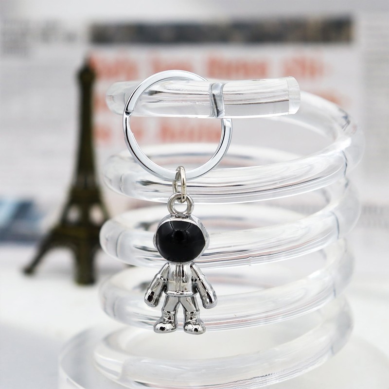 Elechobby Astronaut Keychain,Spaceman Keyring - Creative Metal Spaceship Key Chain,