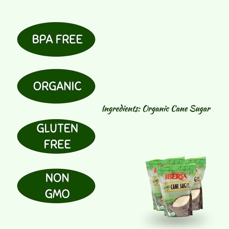 Iberia Organic Cane Sugar, 1.5 lb. (Pack of 3)