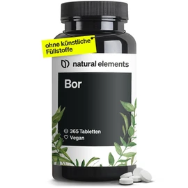 natural elements Pure Boron - High Dose 3 mg Boron Per Tablet - 365 Tablets - Vegan, Natural, Laboratory Tested & Produced in Germany