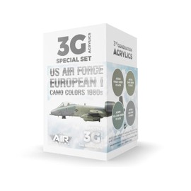 AK Acrylics 3Gen AIRCRAFT SET AK11749 US Air Force European I Camo Colours 1980s Set 3G (4 x 17 ml)