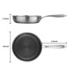 HODRME 10 Inch Frying Pan Non Stick With Lid, Stainless