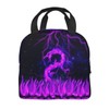Purple Dragon Lunch Box Cool Lighting Insulated Lunch Bag Mini