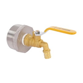 Giciashop 4Pcs 2" Drum Faucet, Brass Stainless Steel Barrel Faucet for 55 Gallon Drum