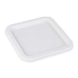 Restaurantware-LID ONLY: Met Lux Food Container Lid, 1 Square Lid For Storage Container - Containers Sold Separately, With Pull-Corner Tab, White Plastic Lid, Dishwashable, Freezable