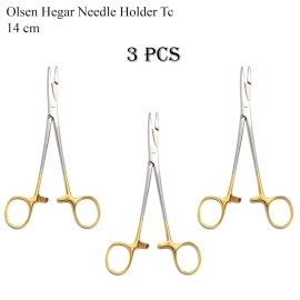 Artifol-Ent TC Olsen Hegar Needle Holder Driver Tungsten Carbide Inserts 3 Pcs (7" (17 CM))