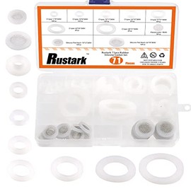 Rustark 71Pcs Plumbing Silicone Washers Gasket Flat O Ring Washer Assortment Kit Faucet Shower Head Washers for Garden Hose Sink Faucet Repair and Replacement