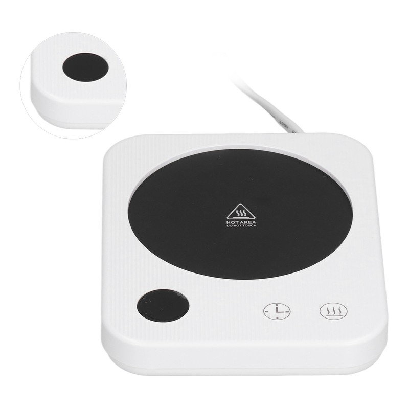 Coffee Warmer White 3 Heating Modes Timing Function Smart Insulation