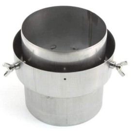 StoveMaestro 5" to 6" Increasing Adapter from Vitreous Enamelled to Flexible Flue Liner - Galvanised.