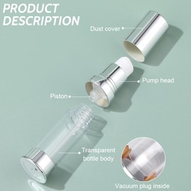 XYTAHDM 2 Vakuum-Nachfüllbare Gepresste Lotion-Dosierflasche, Unisex-Reise-Dosierflasche, Reise-Handliche Reise-Vakuumflasche, Leere Nachfüllbare Dosierflasche