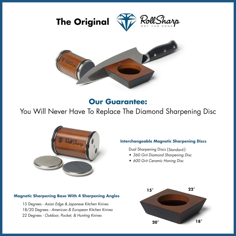 The Original RollSharp™ Rolling Knife Sharpener - Knife Sharpening Made