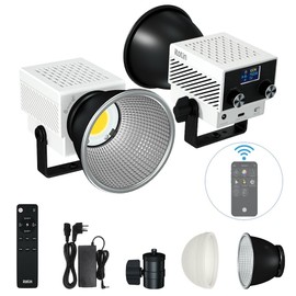 ITOTIN LED Video Light, 60W Mini COB Continuous Output Lighting Studio Photography Light, 2700K-7500K, CRI>96, TLCI>97, 2.4G/APP Control, 8 Lighting Effects (1 Pack, White)