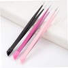 Baluue 3pcs Multi-purpose Nail Tweezers Dual-ended Precision Tweezers for Nail