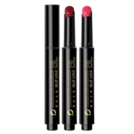 BLUE LOVE 2PC Moisturizing Press Lipstick - Long Lasting Plumping Lip Tint Gloss,High Shine Melting Jelly Lip Balm for Women (Moisturizing 05#+06#)