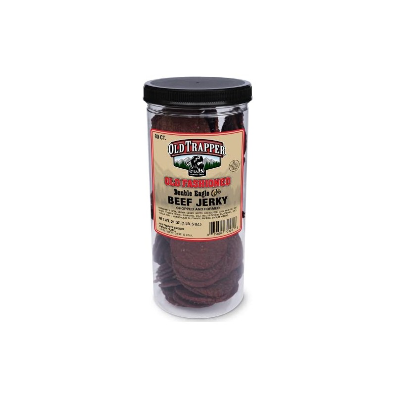 Old Trapper Double Eagle Beef Jerky, Old-Fashioned Flavor, 21oz. 80-Piece