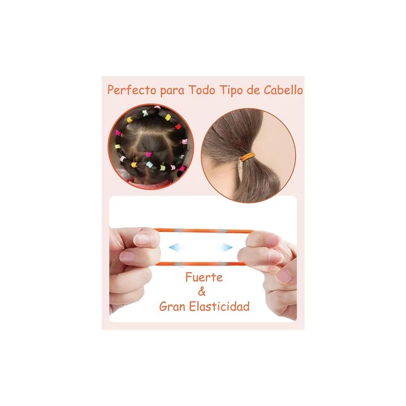 780pzs Mini Ligas Para Cabello Elásticas, Donas Para Cabello