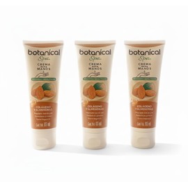 Botanical SPA Crema Hidratante para Manos con Colágeno, Almendra, Vitamina E y Aloe Vera (Tres Piezas)