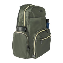 Kenneth Cole REACTION Women's Madison Square Hardside Chevron Expandable Luggage, Olive, 2-Piece (20" Carry On + Sophie Backpack)