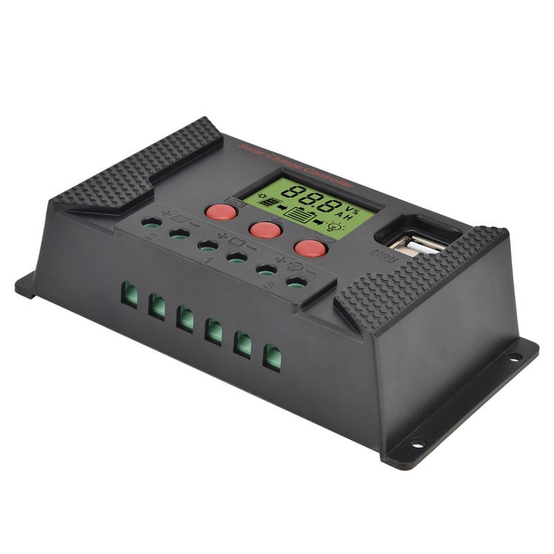 PWM LCD Solar Charge Controller 12V 24V 10A Battery Charge