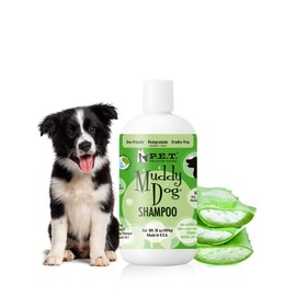 P.E.T. Muddy Dog Deep-Clean Shampoo — Shea Butter, Papaya & Kiwi Blend — 10 : 1 Concentrated Moisturizing, Degreasing & Deodorizing Formula — Cosmetic Grooming (Not a Pesticide) — 16 oz