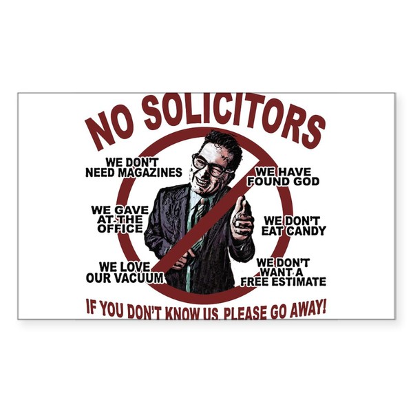 CafePress Go Away Sign for Anyone and Everyone Sticker Rectangle