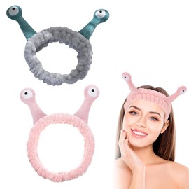 BHIPKOT Headband Face Wash Palm Snail Spa Headband Cosmetic Woman Headband Cartoon Coral Cute Velvet Elastic Headband Accessories Face Washing Creative Hair