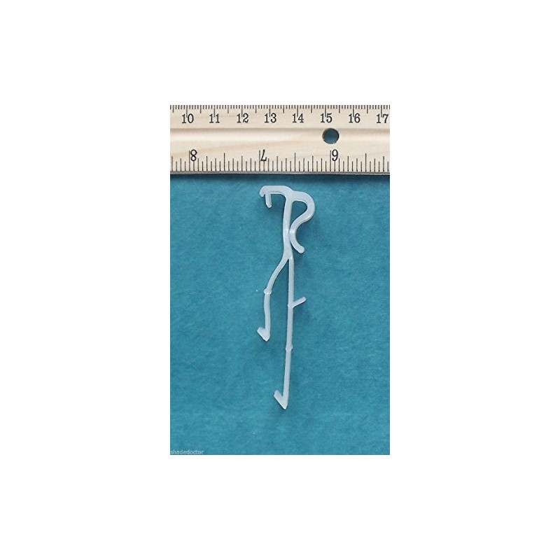 12 Pack - 2" Double Slat Valance Clips for Wood