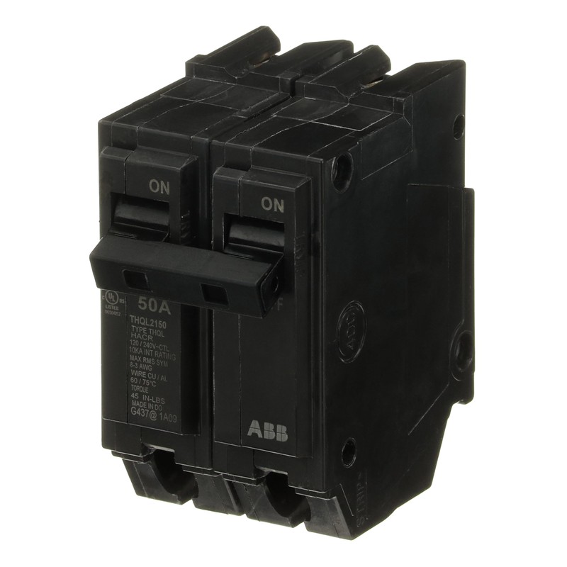 ABB Q-Line® THQL2150 50A Circuit Breaker • 50 Amp Double