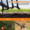 Garden Hoe, 2-in-1 Stirrup Action Hoe with 4-Tine Cultivator Rake,