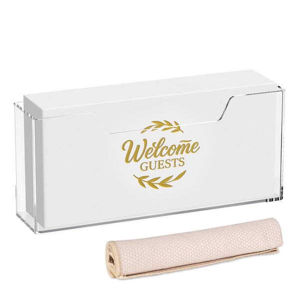 Clear Acrylic Guest Towel Holder: Stylish Durable Napkin Tray for