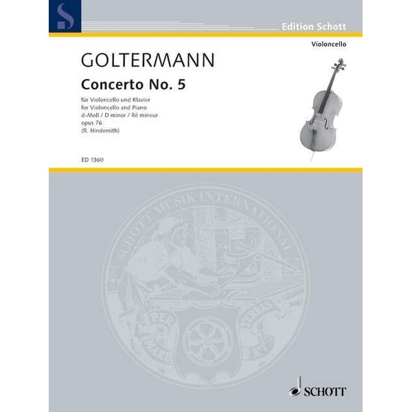 Concerto: No. 5 Ré mineur. op. 76. cello and piano.