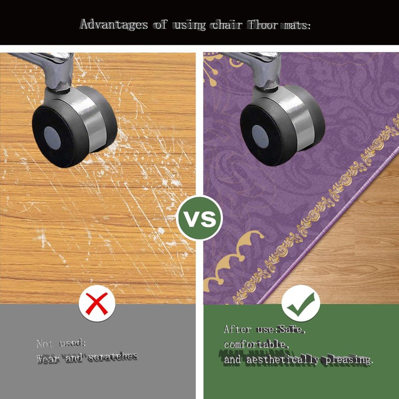 Chair Mat for Hardwood Floor Office for Carpet Desk Computer