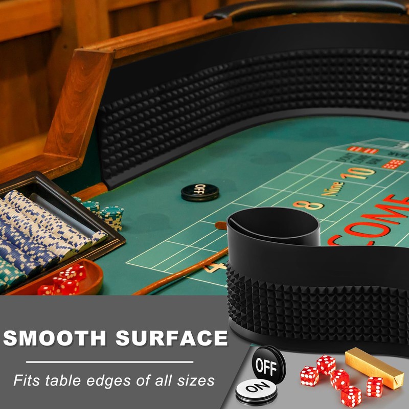Leyndo Craps Tabletop Game Set, Includes 48"x11" Rubber Craps Diamond