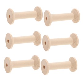 iplusmile 6 Pack Quilting Sewing Bobbins Wooden Craft Spools for Embroidery Tailors Sewing Quilting Dressmaking Thread Spools Empty