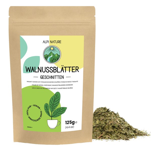 Walnussblättertee 125g von Alpi Nature, Tee lose, Walnussblätter getrocknet und