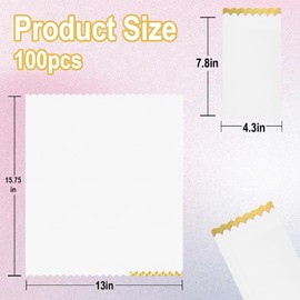 100 pack Green mix Cocktail Napkins with Gold Foil Accents Scalloped Edges 4 x 8 inch Beverage Disposable Napkin Party Decoration Wedding Bridal and Baby Shower Dinner Lunch Supplies (Pink Mix)