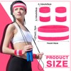 72 Pcs Bulk Striped Sweatband Set Include 24 Pcs Sweat