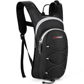 Gelindo Water Backpack Hiking Hydration Pack, Insulated Hydration Backpacks with 2L BPA Free Water Bladder for Men, Women, for Running, Cycling, Camping, Walking and Outdoor-Black