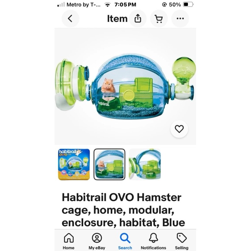 Habitrail OVO Hamster cage, home, enclosure, habitat, Blue Edition, USA